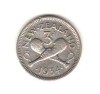 SV * Noua Zeelanda THREE PENCE 1934 * ARGINT * Regele George V, Australia si Oceania