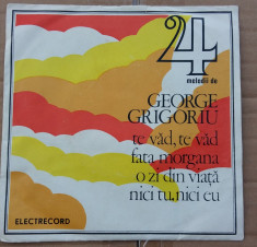 (20) DISC VINIL - 4 MELODII DE GEORGE GRIGORIU, STARE FOARTE BUNA, (EDC 10.271) foto