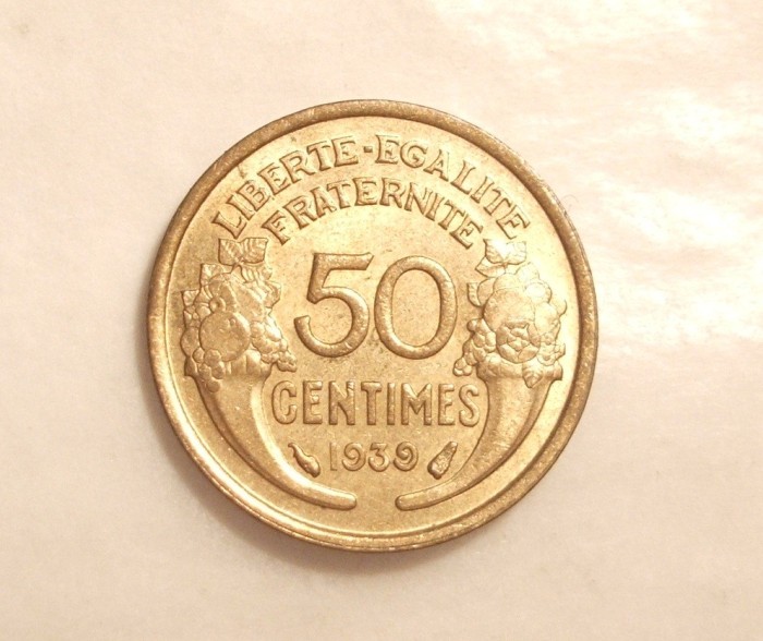FRANTA 50 CENTIMES 1939 UNC