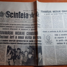 ziarul scanteia 11 octombrie 1989-vizita de lucru a lui ceausescu prin bucuresti