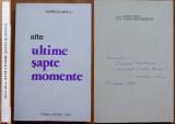 Marius Mircu , Alte ultime 7 momente , Tel Aviv , 1992 ,autograf , tiraj 101 ex.