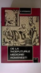 N. Vatamanu - De la inceputurile medicinei romanesti foto