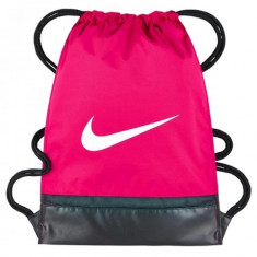 Sac de umar cu snur Nike Brasilia roz inchis foto