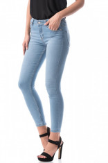 E750-411 Jeans skinny cu talie inalta si buzunare laterale foto