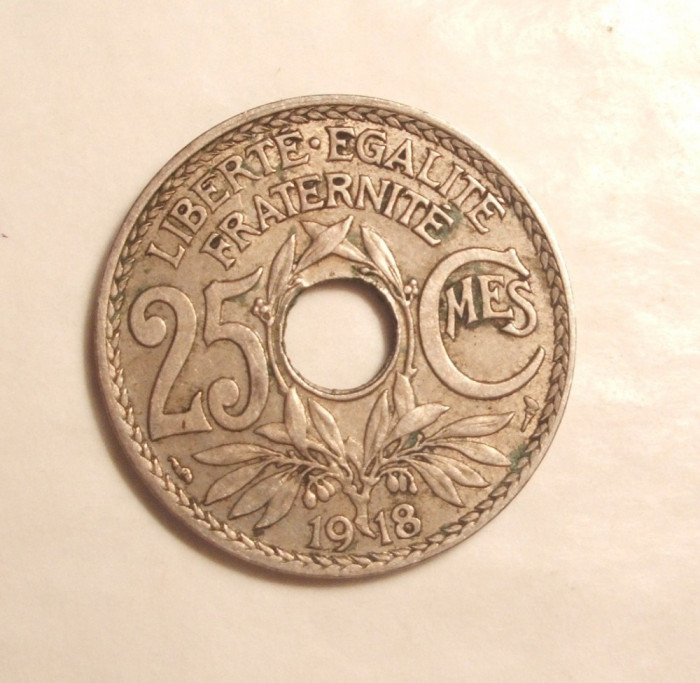 FRANTA 25 CENTIMES 1918