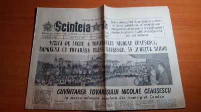 ziarul scanteia 12 iunie 1987- vizita lui ceausescu in jud. bihor,oradea foto