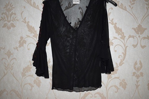 Bluza neagra transparenta marimea S