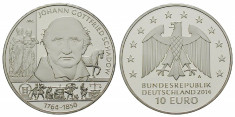 Germania moneda 10 euro 2014 Cu-Ni UNC in capsula - Johann Schadow foto