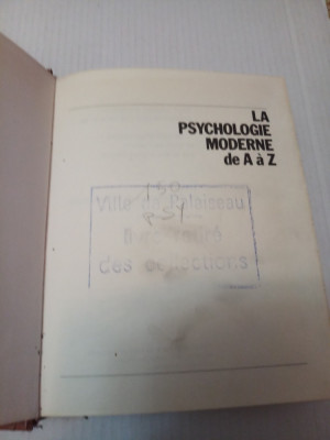 La psychologie moderne de A a Z foto