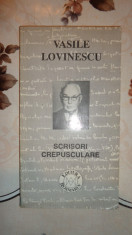 Scrisori crepusculare an 1995/186pag- Vasile Lovinescu foto