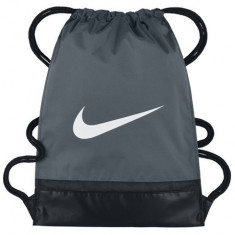 Sac de umar cu snur Nike Brasilia gri inchis foto