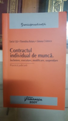 Contractul individual de muncă, Practică judiciară, Ed. Hamangiu, 2009 009 foto