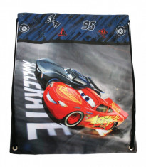 Sac de umar cu snur Fulger McQueen si Jackson Storm Cars 3 albastru foto