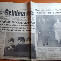 ziarul scanteia 8 noiembrie 1987-a 70-a aniversara a revolutiei din octombrie