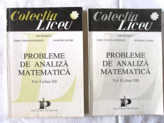 PROBLEME DE ANALIZA MATEMATICA Vol. I (Cl XI) + Vol.II (Cl XII), I. Petrica s.a. foto