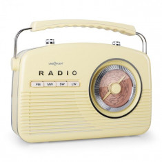 OneConcept Radio portabil NR-12 Retro anii 50 Crem foto