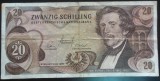 Bancnota 20 SCHILLING - AUSTRIA, anul 1967 *cod 127 B