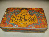 9887-I-Turmak tutun cutie tigarete veche metal.