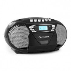 Auna KrissKross recorder de radio portabil CD MP3 USB negru foto