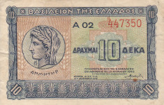 GRECIA 10 drahme 1940 VF!!! foto