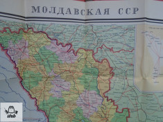 Harta Basarabia/ Moldova sovietica foto