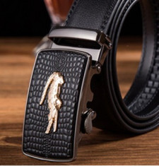 Curea CPB61 Piele Barbati Black Square Crocodile foto