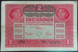 Bancnota istorica 2 COROANE - AUSTRO-UNGARIA (AUSTRIA), anul 1917 *cod 176