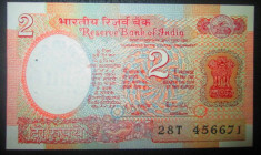 India : 2 rupee 1985 . UNC ( bancnota necirculata ) foto