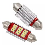 Bec LED Canbus C5W 39mm Alb Pur 6000K 4014 - Portiere, Numar, Parasolar
