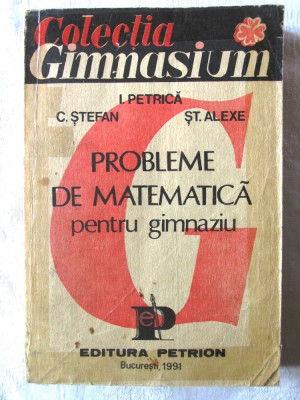PROBLEME DE MATEMATICA PENTRU GIMNAZIU - I. Petrica, C. Stefan, St. Alexe, 1991 foto
