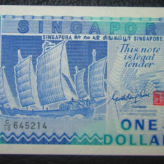 Singapore : 1 dolar 1987 . UNC ( bancnota necirculata )