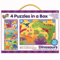 Set 4 puzzle-uri Dinozauri (12, 16, 20, 24 piese) foto