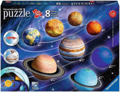 Puzzle 3D sistemul solar - 27/54/72/108 piese foto