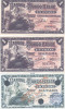 Bancnota Congo Belgian 1 si 5 Franci 1914-24 - P3/4 ( set 7 reproduceri )