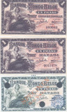 Bancnota Congo Belgian 1 si 5 Franci 1914-24 - P3/4 ( set 7 reproduceri )
