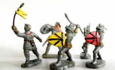 Lot 6 figurine plastic - cavaleri Ritter DDR - Germania anii &amp;#039;80 foto