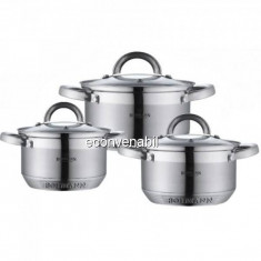 Set oale din inox cu capac 6 piese Bohmann BH0714 foto