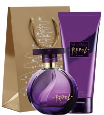 Set femei - Far Away Rebel - Parfum, crema corp, punga - Avon - NOU foto