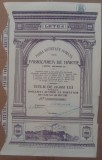 TITLU DE 10.000 LEI - FABRICA DE HARTIE LETEA, JUD. BACAU, Romania 1900 - 1950