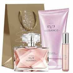Set Femei - Eve Elegance - Parfum, MiniParfum, Crema corp, Punga - Avon - NOU foto
