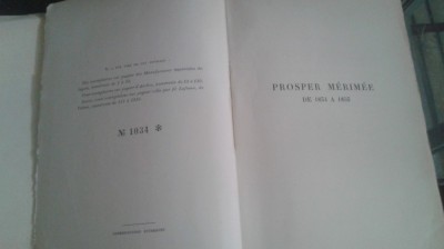 Prosper Merimee, princeps numerotata foto