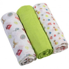 Scutece textile pentru bebelusi 3 buc - BabyOno - Verde foto