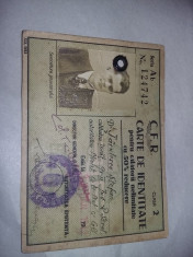 carte de identitate pentru calatorii nelimitate CFR,1942,Fotografie,T.GRATUIT foto