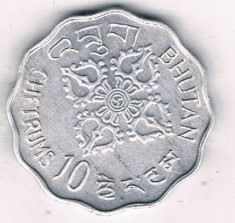 Moneda 10 chetrums 1975, FAO - Bhutan foto