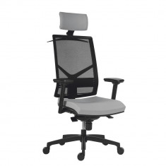 Scaun ergonomic mesh cu tetiera 1850 Omnia PDH gri foto