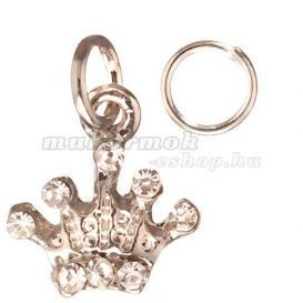 Coroană Argintie cu Strasuri Transparente - Piercing pentru unghii Coroană Argintie cu Strasuri Transparente - Piercing pentru unghii