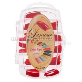 Tipsuri colorate – roşu, cutie 110 buc., nr. 1-10 Tipsuri colorate – roşu, cutie 110 buc., nr. 1-10