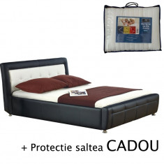 Set pat HM Samanta negru plus saltea Neptun Memory Pocket Comfort 160x200 foto