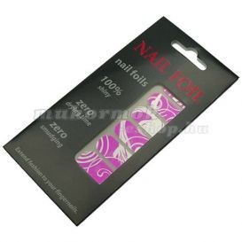 Stickere nail art - roz-mov cu model argintiu (SNF019) Stickere nail art - roz-mov cu model argintiu (SNF019)
