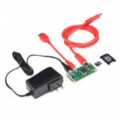 SparkFun Raspberry Pi Zero W Basic Kit + Adaptor Priza USA to EU foto
